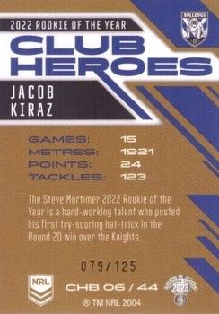 2023 NRL Traders Titanium - Club Heroes Bronze #CHB06 Jacob Kiraz Back